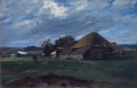 Lot 562 - Jose Weiss, Rural landscape with cattle, oil.