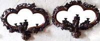 Lot 610 - Pair of 19th century carved oak lobed wall