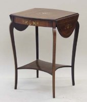 Lot 616 - Late Victorian inlaid rosewood centre table