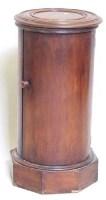 Lot 622 - Victorian mahogany cylindrical wash stand on octagonal plinth