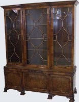 Lot 633 - Georgian style walnut library bookcase