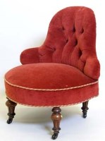 Lot 650 - Victorian upholstered corner nursery chair