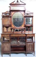 Lot 664 - Edwardian inlaid mahogany chiffonier
