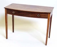 Lot 669 - 19th century mahogany single drawers side-table.