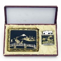 Lot 6 - Omega two piece smoker's set.