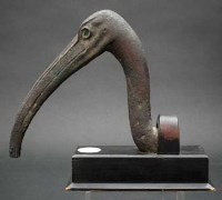 Lot 69 - An Egyptian Bronze Head of an Ibis, 26th Dynasty.