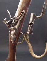 Lot 112 - Sharpe's Challenge film prop, Indian pattern Brown Bess musket and socket bayonet