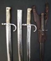 Lot 118 - Swedish 1896 bayonet and two French 1866