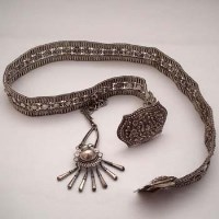 Lot 158 - Thai silver belt.