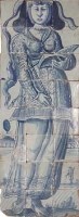 Lot 215 - Delft blue and white tile panel, 17th Century (24).