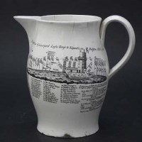 Lot 232 - Liverpool view of Liverpool jug.