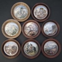 Lot 244 - Eight framed Pratt pot lids.