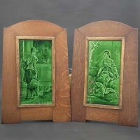 Lot 271 - Pair of Craven Dunhill tiles.