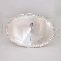 Lot 399 - Silver tray.