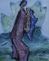 Lot 574 - Tadeusz Was, Figure Group, mixed media.