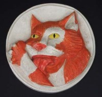 Lot 642 - Beryl Cook, Cedric the Cat, tile.