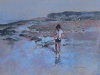 Lot 697 - George Thompson, Low Tide, pastel.