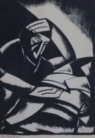 Lot 753 - Jacob Kramer, The Philosopher, lithograph.