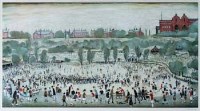 Lot 760 - After Lowry, Peel Park, signed print.