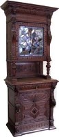 Lot 900 - Continental oak tall cabinet