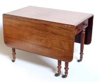 Lot 922 - Mahogany drop-leaf dining table circa 1830