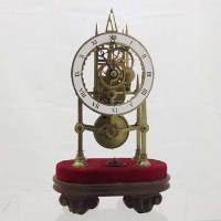 Lot 8 - Fusee skeleton clock.