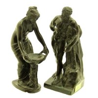 Lot 34 - Pair of small bronze figures, circa 1900.