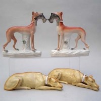 Lot 152 - Two pairs of greyhounds