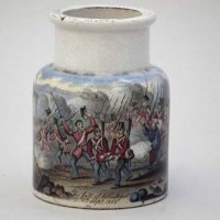 Lot 154 - Pratt ware Sebastopol ink bottle.
