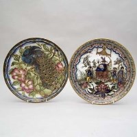 Lot 168 - Two plaques painted by Ivy Johnson.