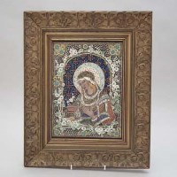 Lot 176 - Framed plaque painted with a portrait by Ivy