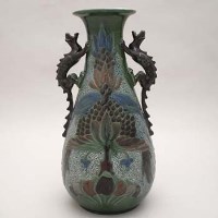 Lot 188 - C.H. Brannam dragon handled vase (designed by