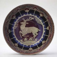Lot 192 - Royal Lancastrian Richard Joyce Stag bowl.