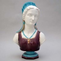 Lot 197 - Minton majolica bust.