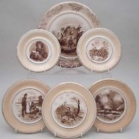 Lot 216 - Six Bruce Bairnsfather plates (Grimwades).