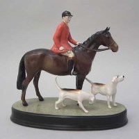 Lot 240 - Beswick huntsman and hounds rare model group.