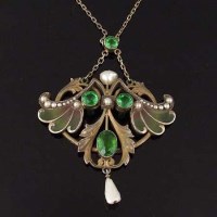 Lot 364 - A German Jugendstil silver gilt necklace, circa 1900