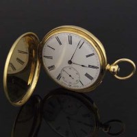 Lot 386 - Mottu geneve gold Hunter pocket watch.