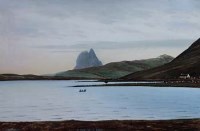 Lot 418 - Peter Brook, Fishing on the Lake, oil