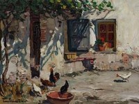 Lot 420 - Laurent Mattio, Coin de bastide, Provence, oil