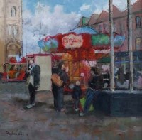 Lot 474 - Stephen Wild, Merry Go Round, oil