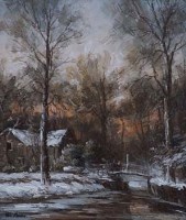 Lot 486 - Van Meurs, Winter scene, oil