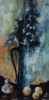 Lot 509 - Continental school, 20th century, Floral still life, oil