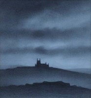 Lot 514 - Trevor Grimshaw, Hilltop Church, pencil