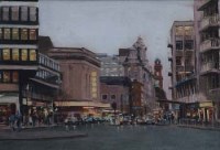 Lot 536 - Marc Grimshaw, Oxford Street, Manchester, pastel