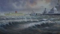 Lot 537 - John Shimmin, New Brighton - High Tide, watercolour