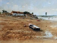 Lot 557 - George Padmore, Overy Staithe, North Norfolk, watercolour