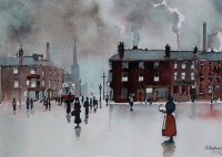 Lot 560 - Roger Eastwood, Manchester views, watercolour (2)