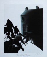 Lot 577 - Mackenzie Thorpe, The Alley Players, signed print