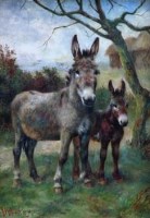 Lot 588 - William Weekes, Who Comes Here?, oil
